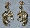 Zebras: Art Deco Zebra Earrings 18k